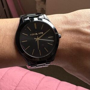 Michael Kors Black and Gold Men's Watch